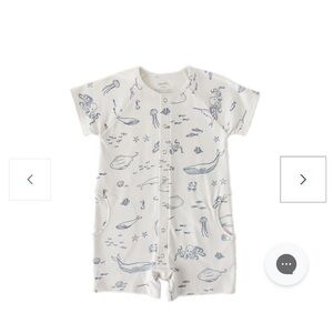 Cream Nautical Print Kids One Piece